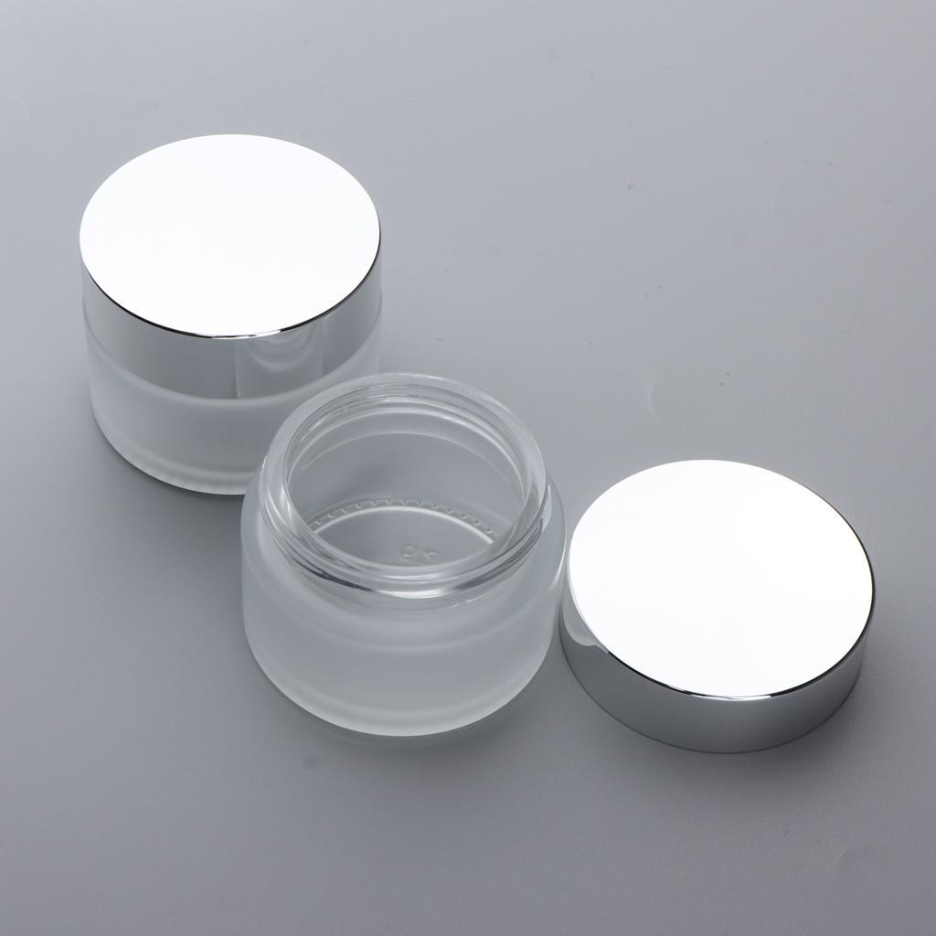 Empty Cream Jars Refillable Cosmetic Sample Bottles Glass Containers 5g