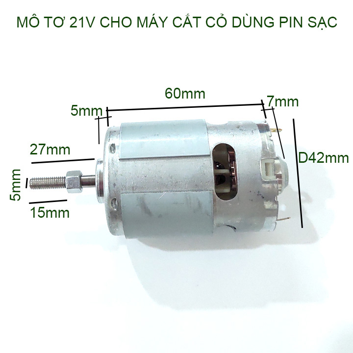 Mô tơ 21V chuyên cho máy cắt cỏ chạy pin sạc