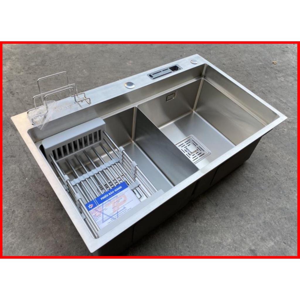 Chậu rửa 2 hố cân phụ kiện đi kèm chât liệu Inox 304 cao cấp mã GC.DB8248 thương hiệu GERARI