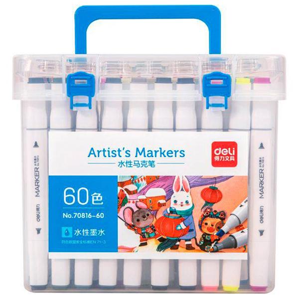 Hộp 60 Bút Marker Màu - Deli 70816-60