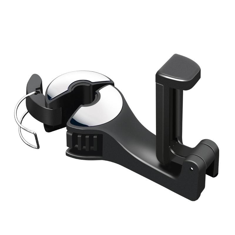 Móc treo đồ sau ghế ô tô, dụng cụ treo đồ đa năng dành cho ô tô phù hợp mọi loại xe kiêm kẹp điện thoại tiện dụng