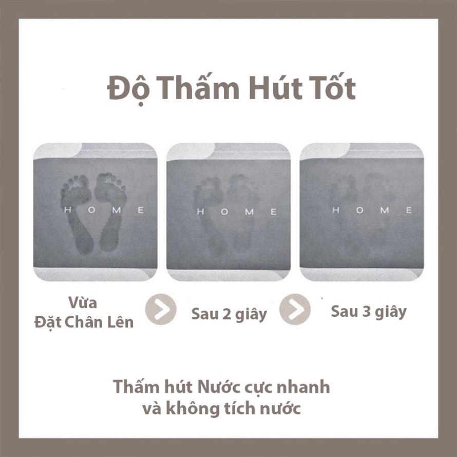 Thảm Lau Chân Silicon Siêu Mềm Thảm Chùi Chân Siêu Thấm Hút Dễ Vệ Sinh Dày Dặn Chống Trơn Trượt ADU79