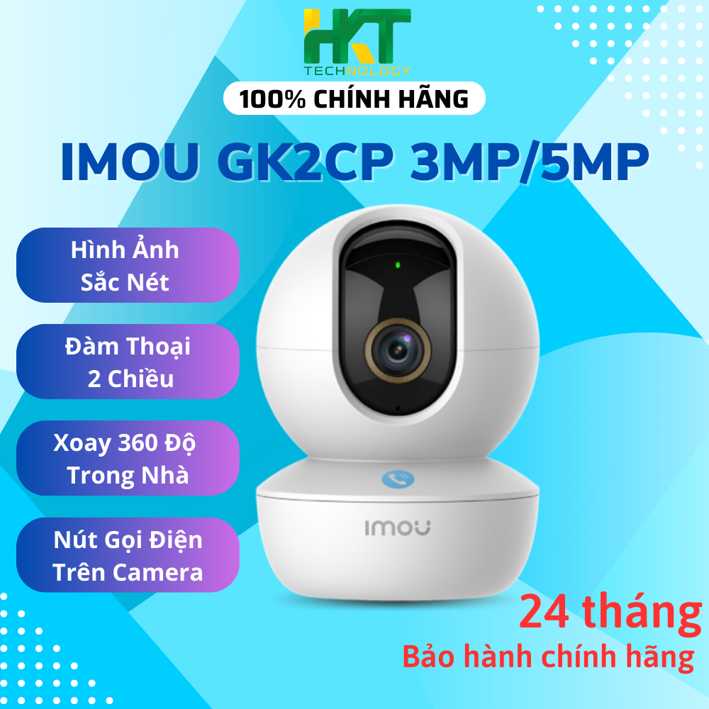 Camera Trong Nhà Tích Hợp Tính Năng Gọi Điện 1 Chạm, Đàm Thoại 2 Chiều GK2CP 3MP 5MP - Hàng chính hãng