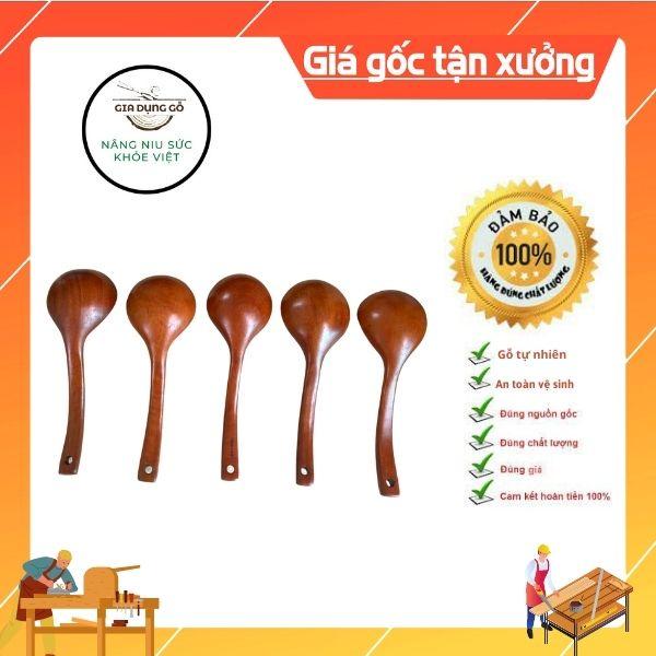 Muỗng/muôi canh cán cong gỗ nhãn tự nhiên xuất Hàn.Nhật ,Châu Âu - ĐỒ DÙNG NHÀ BẾP 68