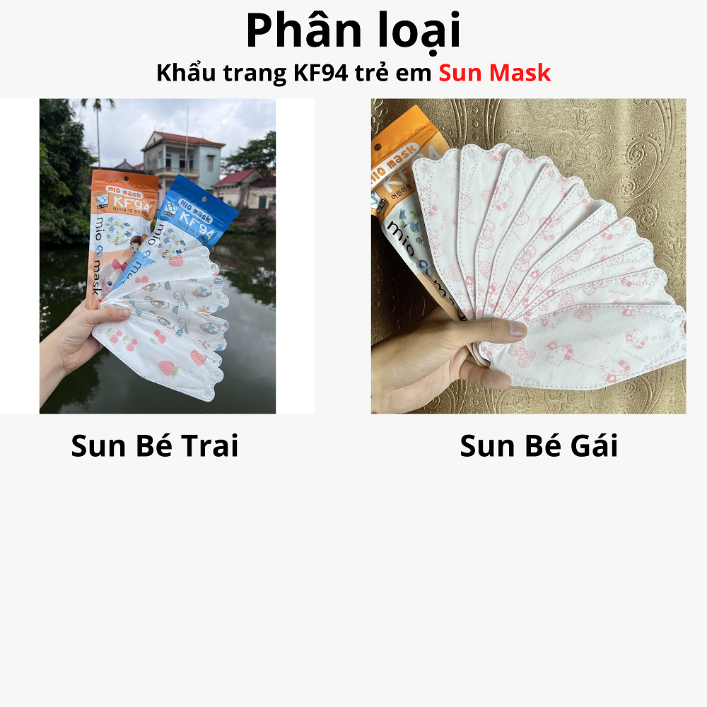 Thùng Khẩu Trang 300 Chiếc KF94 UniMask, SunMask 4D Hàn Quốc, 4 Lớp Kháng Khuẩn Chính Hãng - Có Tem Kiểm Định BYT