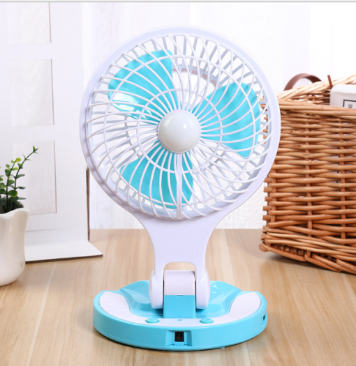 QUẠT SẠC ĐIỆN MINI FAN ly 5580 CÓ LED PHÁT SÁNG CỰC MÁT GẤP GỌN ĐƯỢC - JL