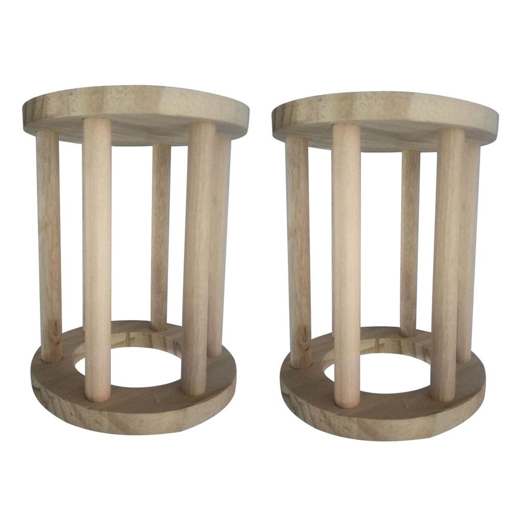 2pcs Rabbit Hay Feeder Rack Wooden Hay Manger Food Dispenser For Guinea Pig