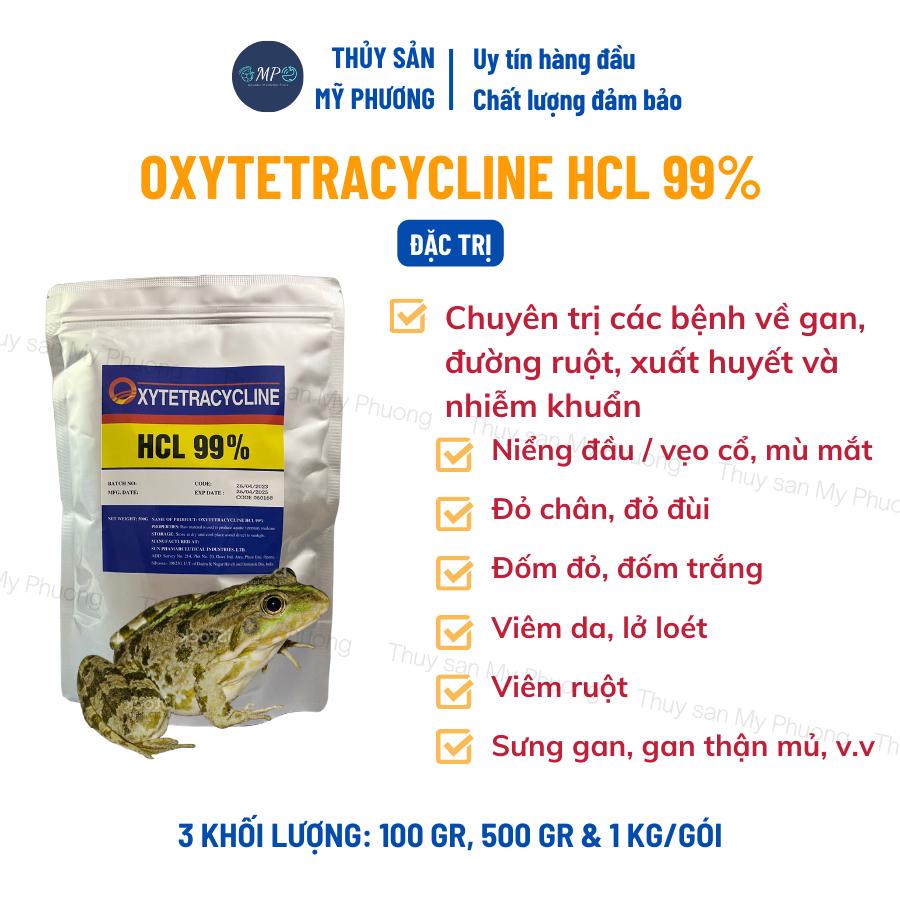 Oxytetracycline Hcl 99% ks ếch niểng đầu vẹo cổ đỏ chân mù lồi mắt sưng gan thận mủ viêm ruột sình xuất huyết da ứ nước