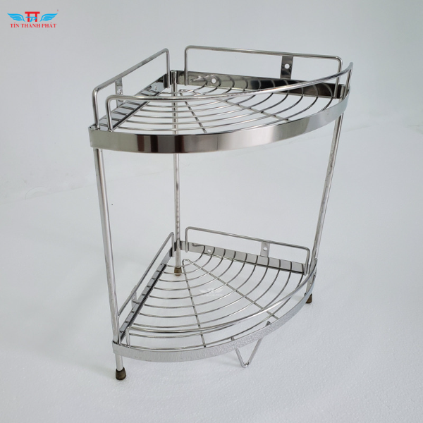 KỆ GÓC 2 TẦNG INOX 304 TÍN THÀNH PHÁT