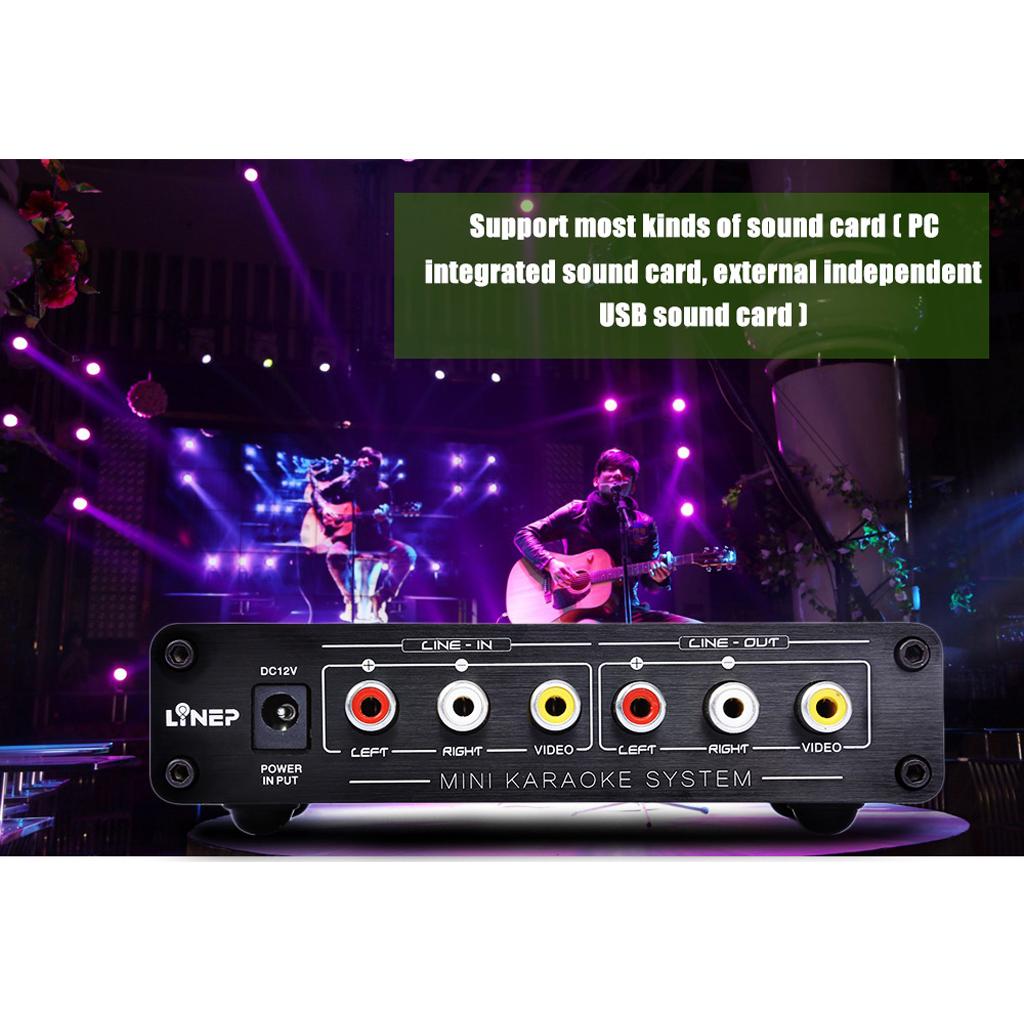 Professional 3 Channel Audio Mixer 12V with USB And Effects, for Home Theater