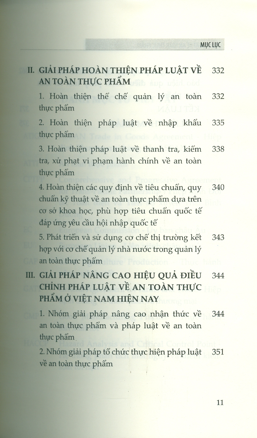 Pháp Luật Về An Toàn Thực Phẩm Ở Việt Nam (Sách chuyển khảo) - TS. Phạm Thị Thúy Nga (Chủ biên)