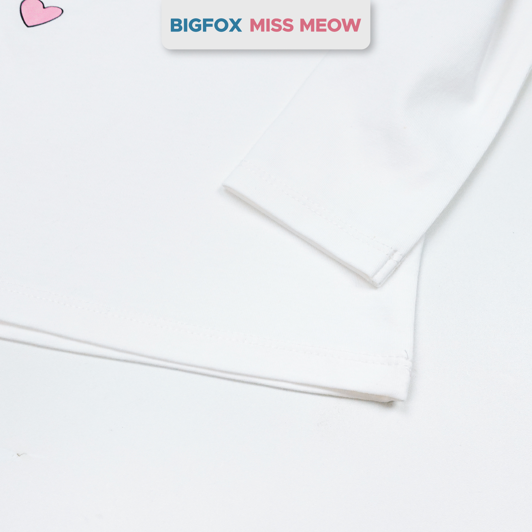 Bộ quần áo thu đông cho bé gái Bigfox Miss Meow size đại dài tay thun cotton mặc nhà 3-11 tuổi 30kg