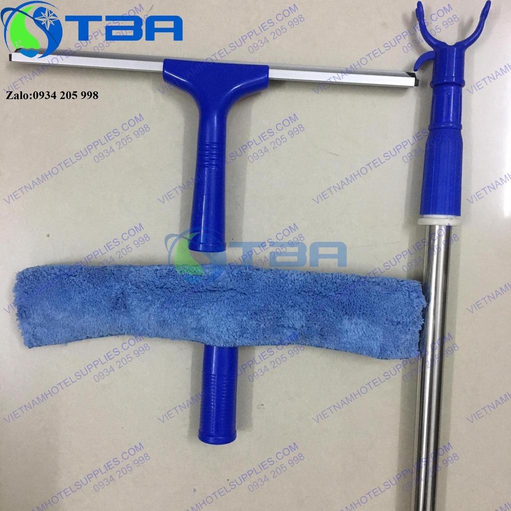 Bộ lau kính nối dài 1,2m thân inox nhập khẩu cao cấp