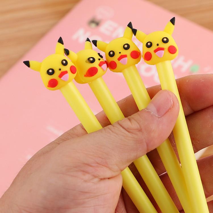 Bút Bi Viết PIKACHU Siêu Dễ Thương - Bút Bi Nước Văn Phòng Mực Đen