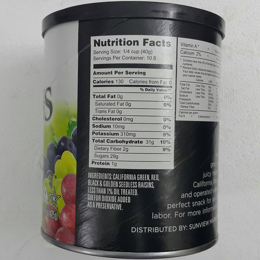 Nho khô Sunview Raisins Mỹ không hạt 3 màu Giàu Vitamin khoáng chất, Món ăn vặt tốt cho tim mạch - Massel Official