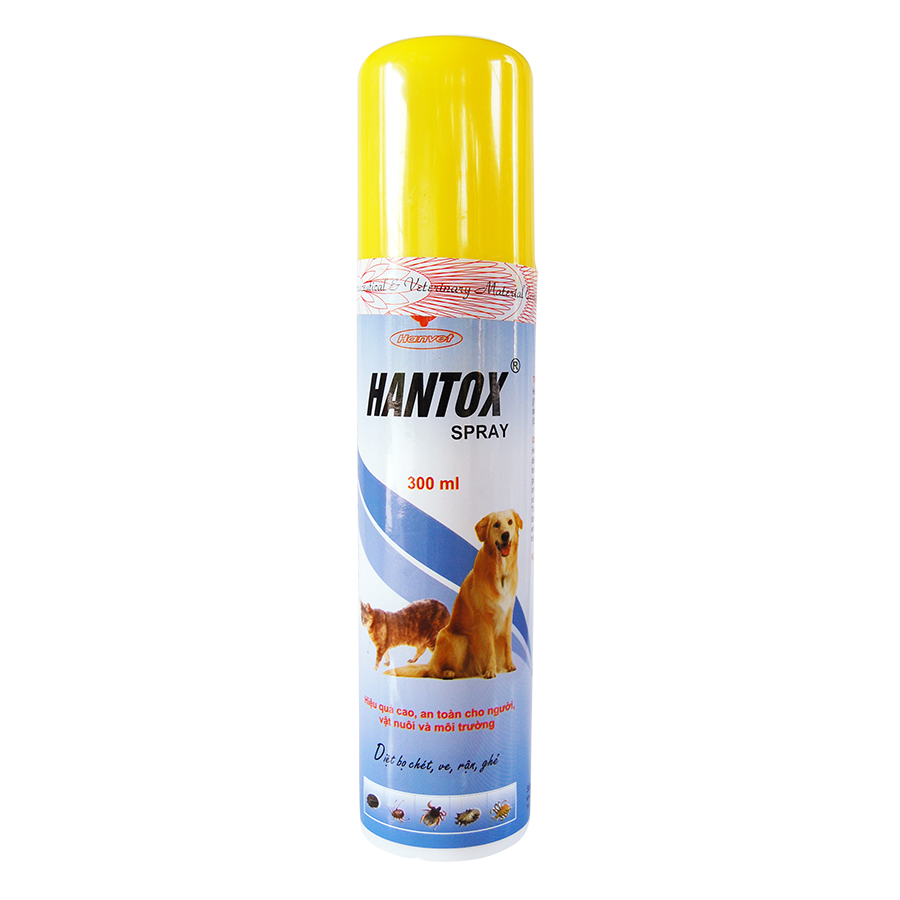 Thuốc Phun Xịt Ve, Ghẻ, Bọ Chét Chó Mèo Hanvet Hantox Spray (300ml)