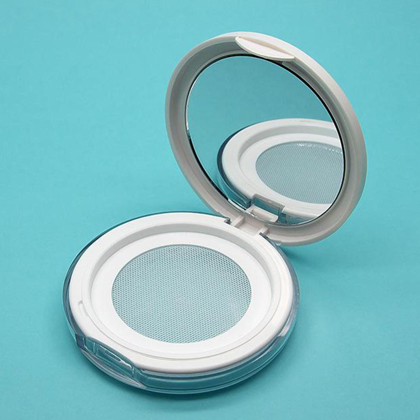 0.1 oz Reusable Loose Powder Container DIY Refillable Powder Bottle Box Face Powder Makeup Jar Travel Kit Cosmetic Makeup Containers with Mirror