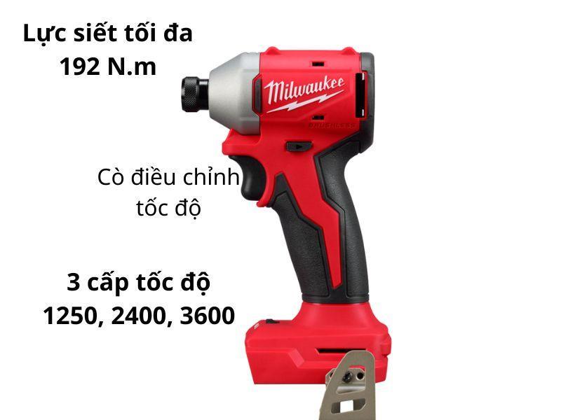 MÁY BẮN VÍT 18V MILWAUKEE M18 BLIDR (SET 1 PIN 2AH + SẠC) - HÀNG CHÍNH HÃNG