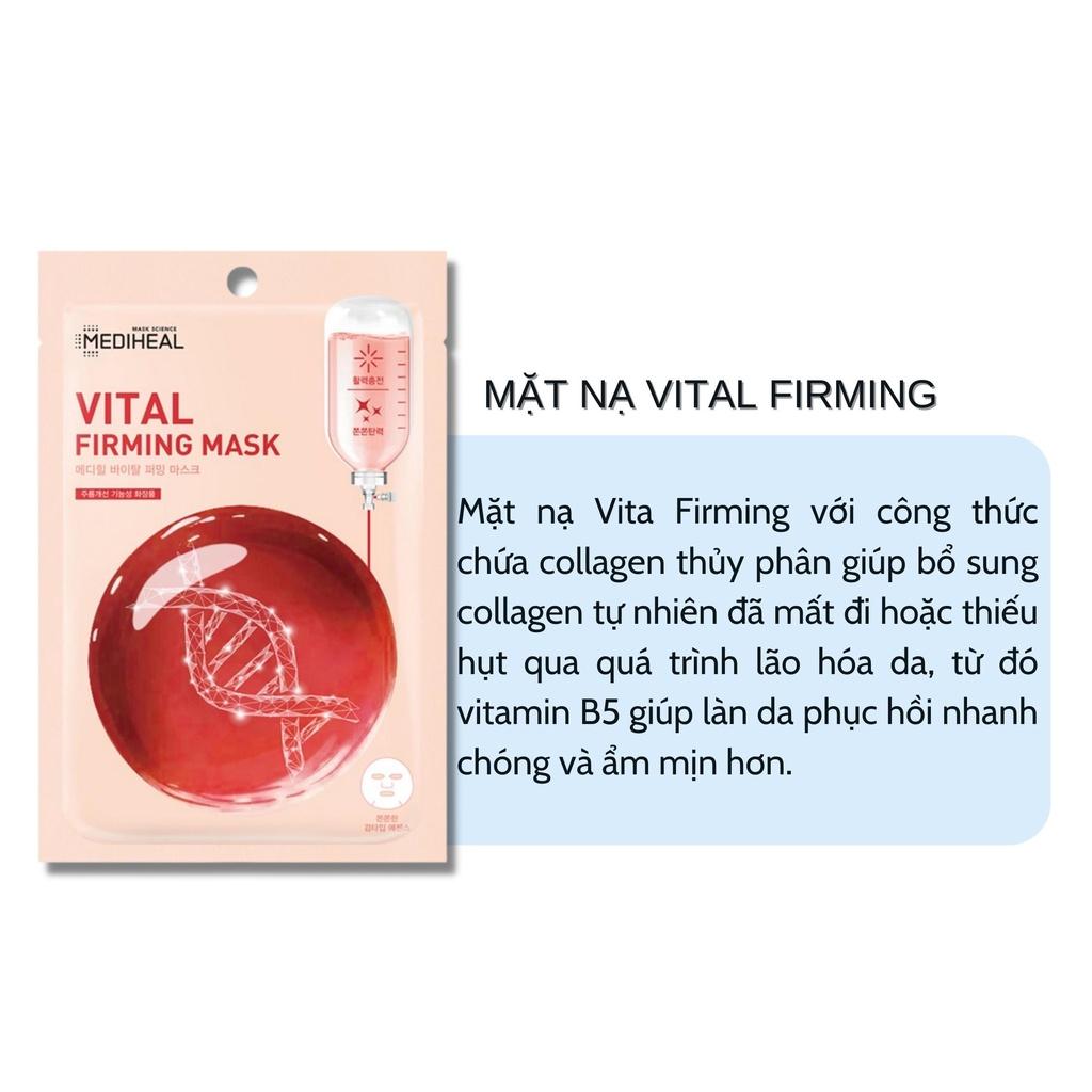 Combo 5 Mặt Nạ Mediheal Vital Firming Pure Calming Hydra Soothing Dưỡng Da Dịu Nhẹ Mask 20ml/Miếng