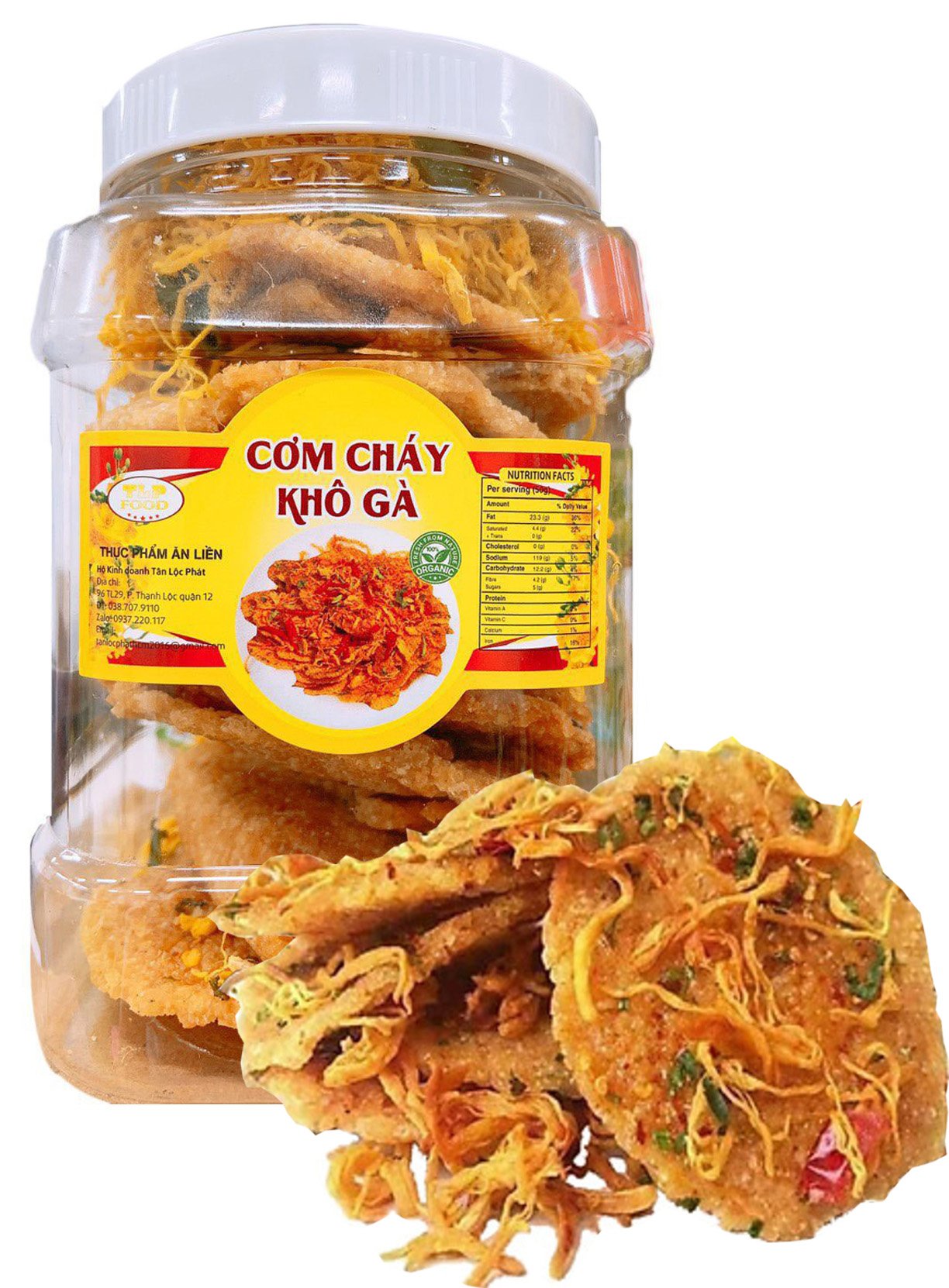 1KG CƠM CHÁY LẮC KHÔ GÀ GIÒN NGON ĐẬM VỊ THƯƠNG HIỆU TÂN LỘC PHÁT