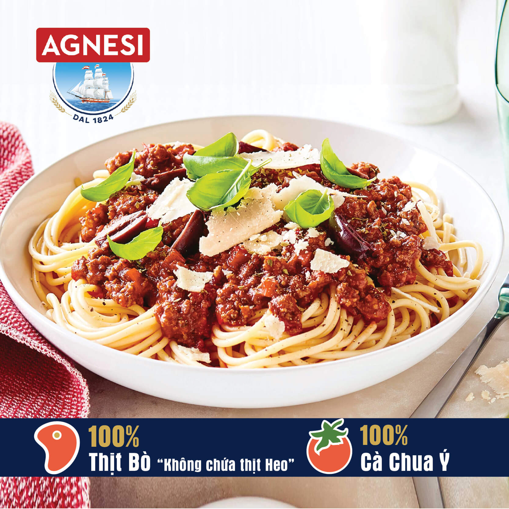 Sốt thịt bò bằm nhập khẩu Ý Sauce Bolognese 400g thích hợp trộn mì ý