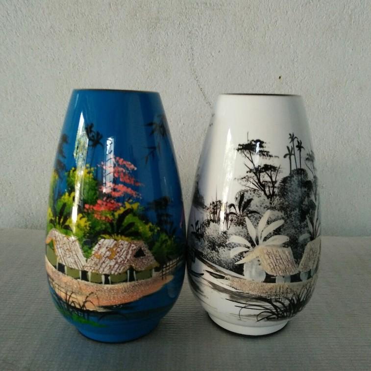 Bình hoa gỗ sơn mài