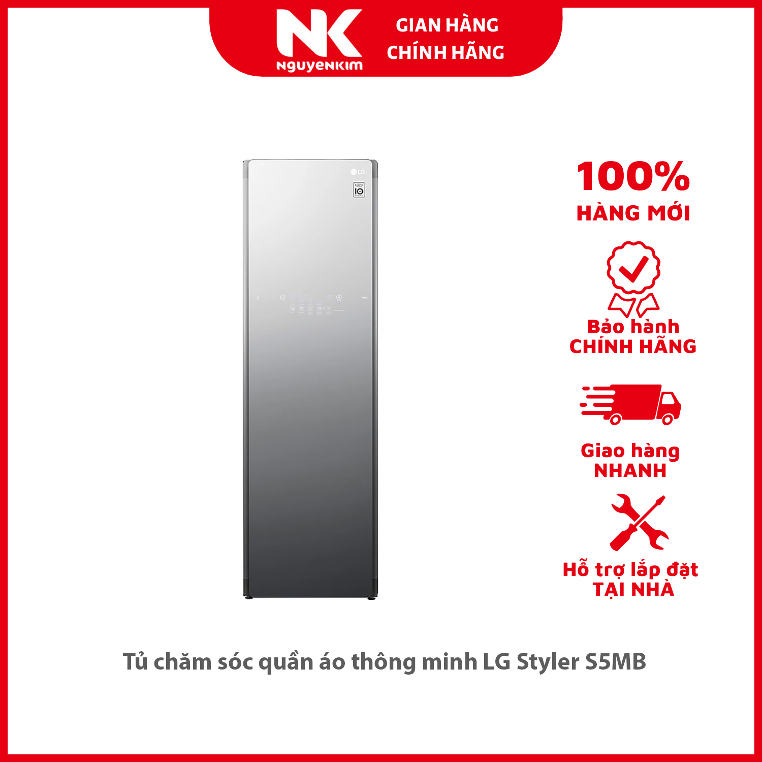 Tủ chăm sóc quần áo thông minh LG Styler S5MB - Hàng chính hãng