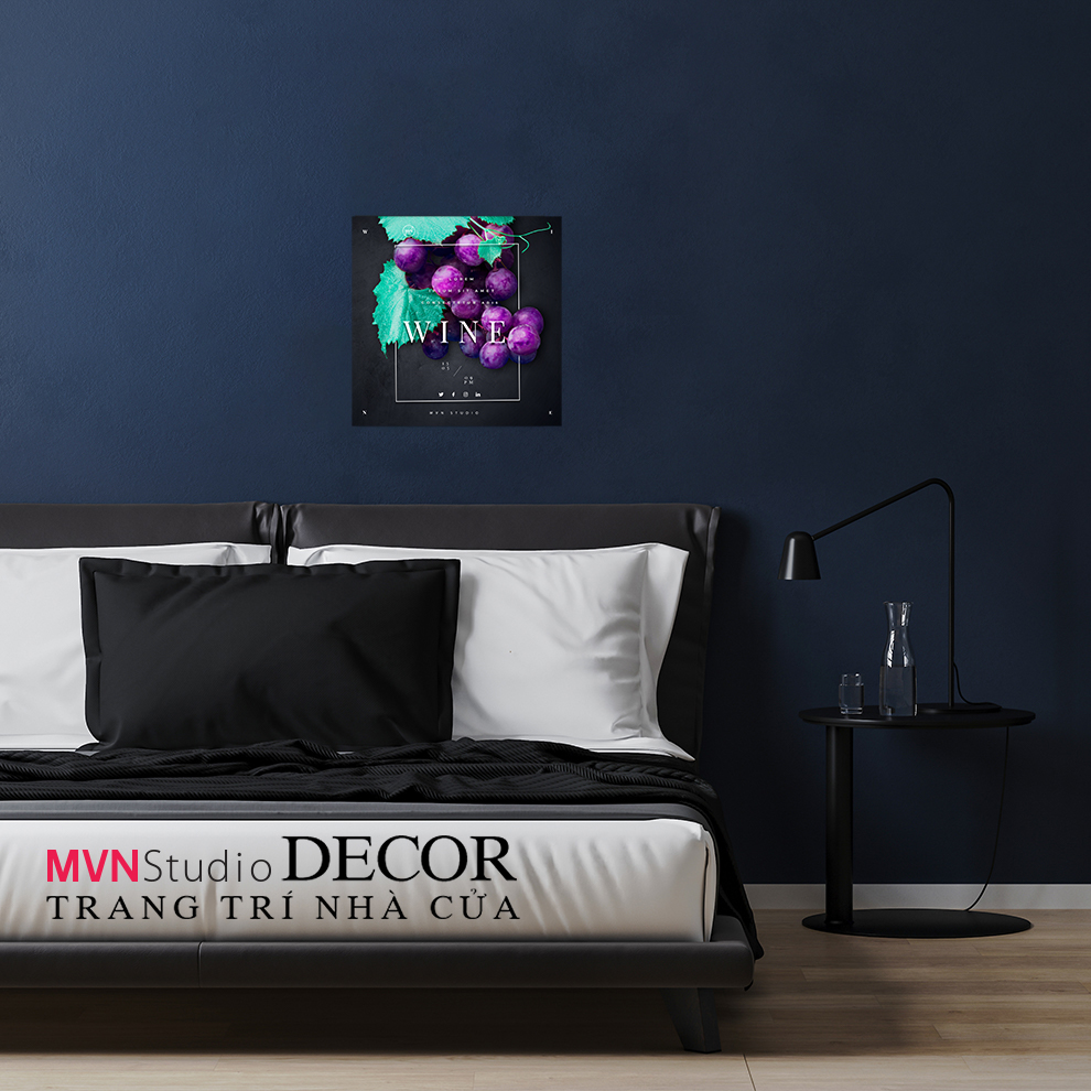 Tranh decal dán tường KHUNG ẢNH WINE trang trí PHÒNG KHÁCH, BÀN LÀM VIỆC, PHÒNG NGỦ - MVN Studio Decor