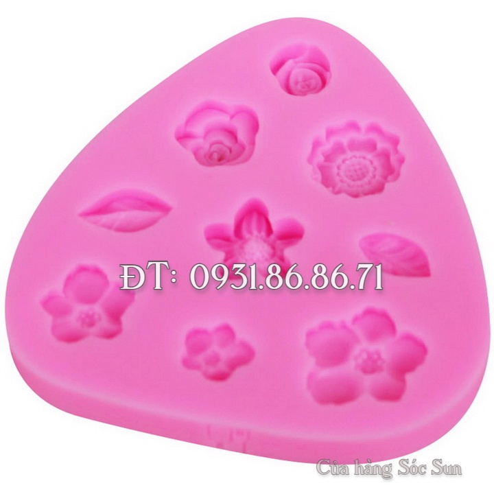 Khuôn silicon các loại hoa - Mã số 1183