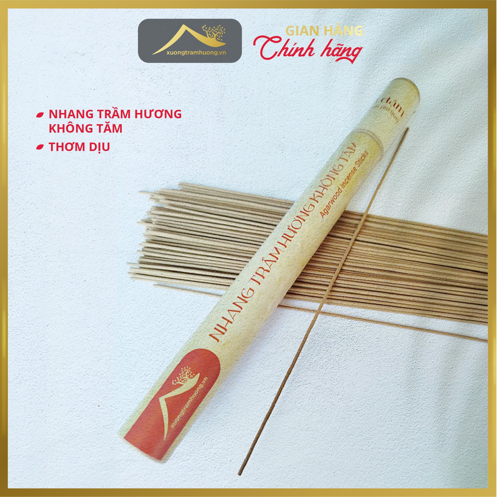 Nhang Trầm Hương Không Tăm Sạch Nguyên Chất Xưởng Trầm Hương Thơm Đậm Ít Khói Xông Nhà
