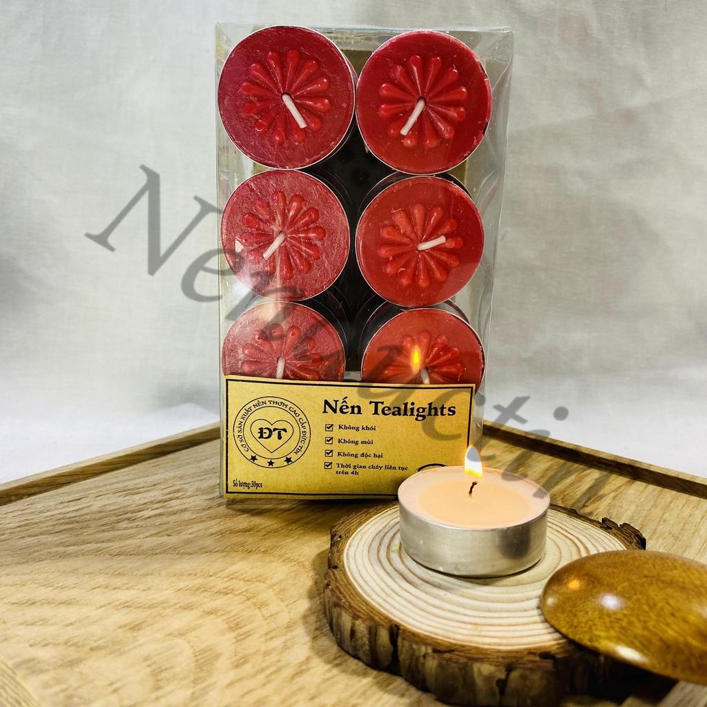 Tealight 30 viên cao cấp cháy trong trên 4h không khói an toàn cho sức khỏe