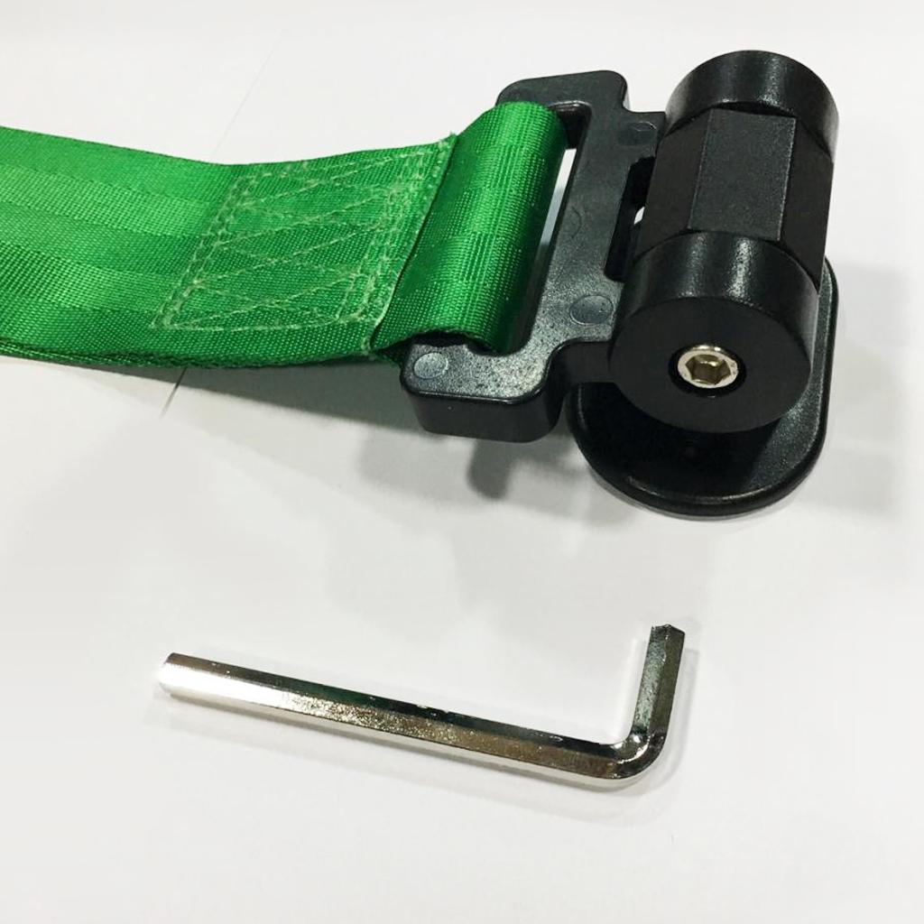 Universal Green Nylon Track Racing Style Tow Strap Stick for Front Bumper