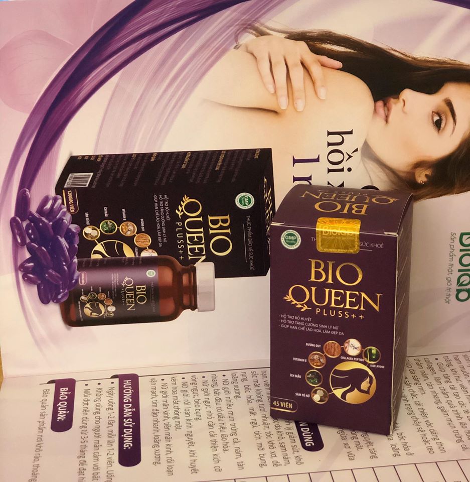 Thực phẩm bảo vệ sức khỏe Bio Queen Pluss++ giải pháp hồi xuân của phụ nữ