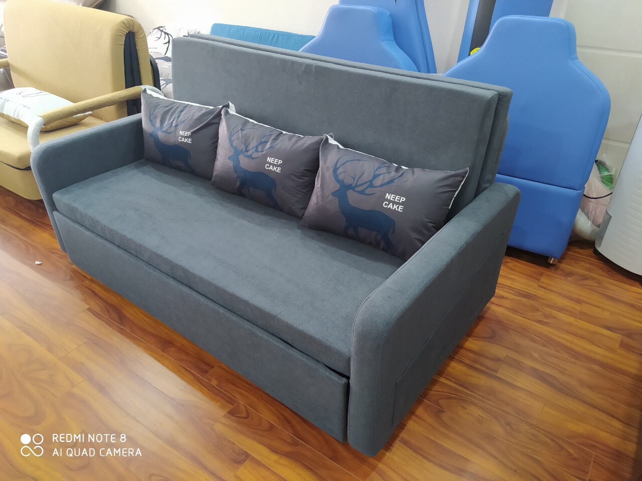 Sofa giường thông minh gấp gọn đa năng,ghế sofa giường 2in1 khung thép sơn tĩnh điện có ngăn chứa đồ kích thước 1m6x1m9 &amp;1m9*1m9