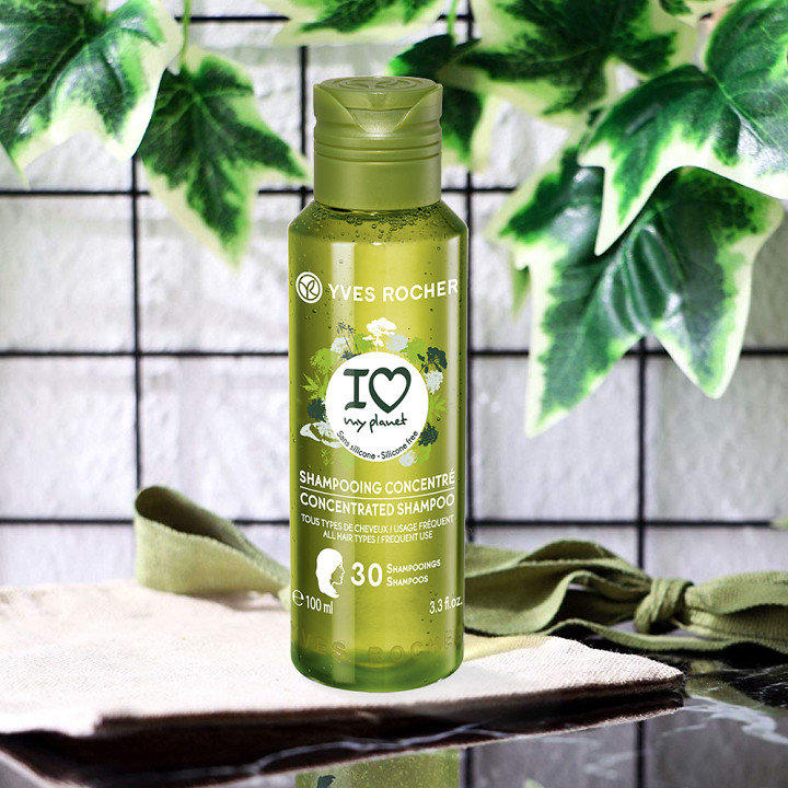 Dầu Gội Cô Đặc Thân Thân Thiện Với Thiên Nhiên Yves Rocher I Love My Planet Shampoo 100ml