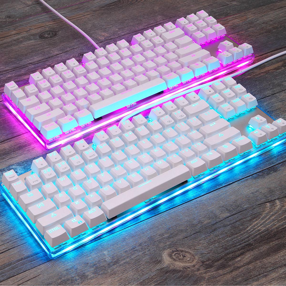 Ưu đãi nhất Bàn phím cơ MOTOSPEED Mo Leopard K87S nắp đáy trong suốt Đèn nền RGB full phím không đục lỗ 9 loại hiệu ứng ánh sáng
