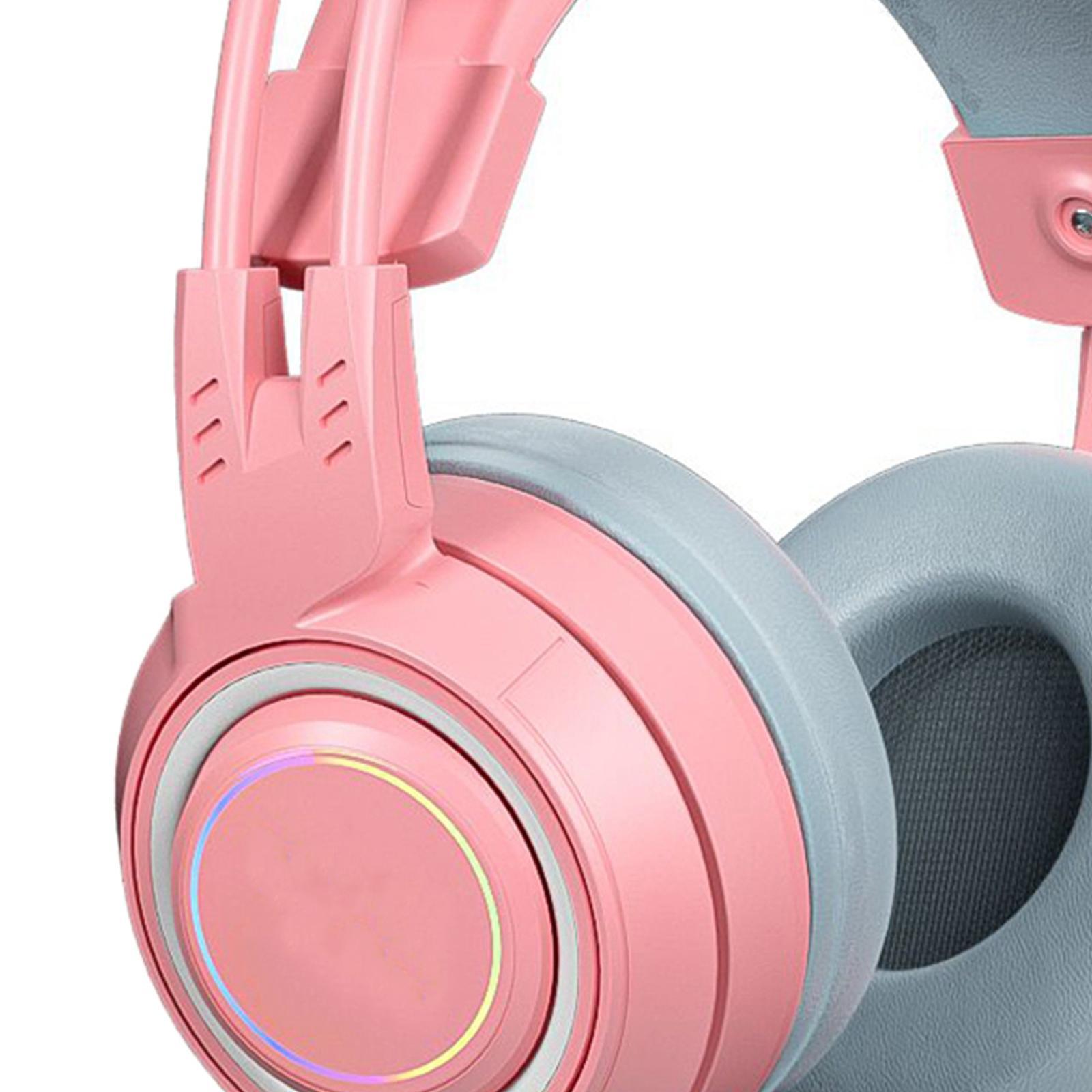 Wired Gaming Headset, Lighting with Ear Headphones for Laptop Desktop