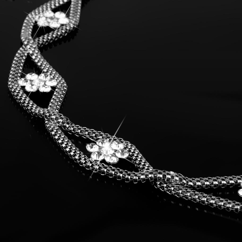 2pcs Rhinestone Women Chain Belt Skinny Waist Belt for Wedding Bridal Dress