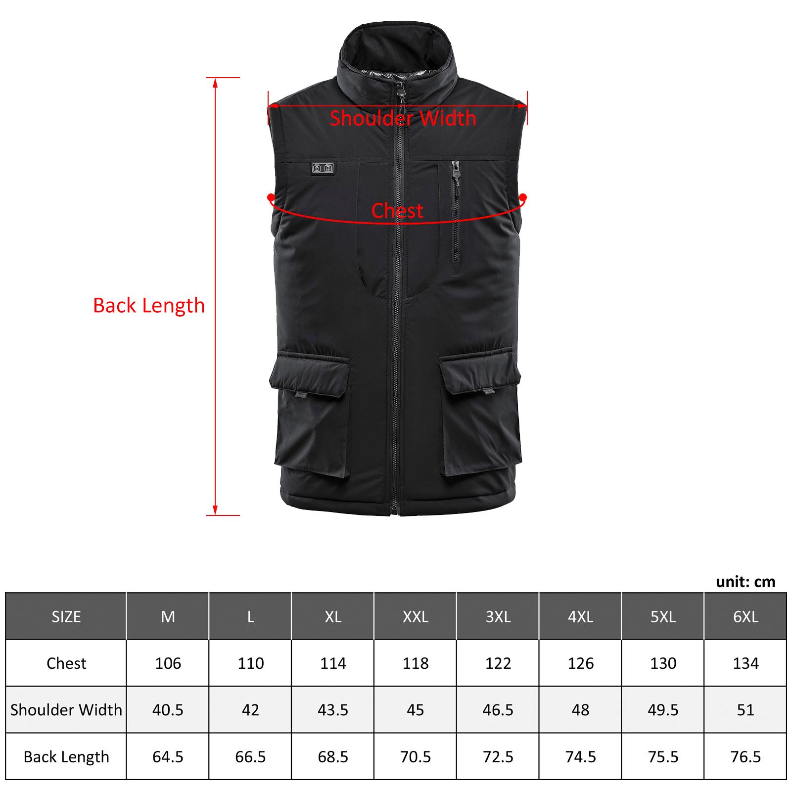 11 Zone Heated Vest for Men Women Outdoor Winter Warm Electric Heating Vest Jacket Clothing