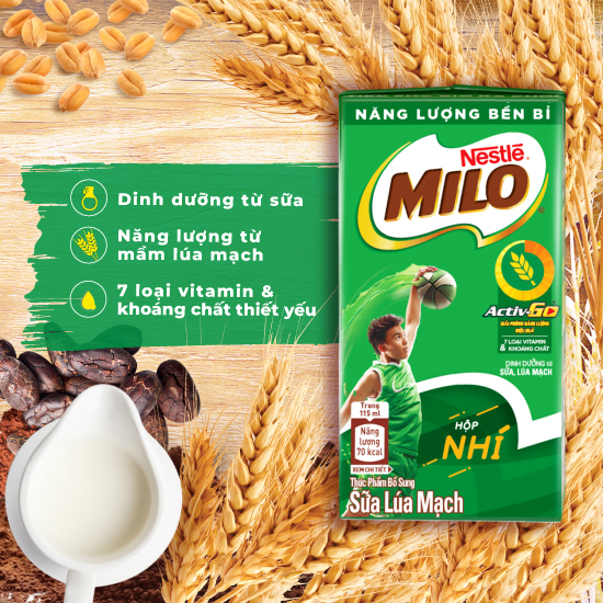 Thùng 48 hộp sữa lúa mạch Nestlé MILO 115ml (48x115ml)