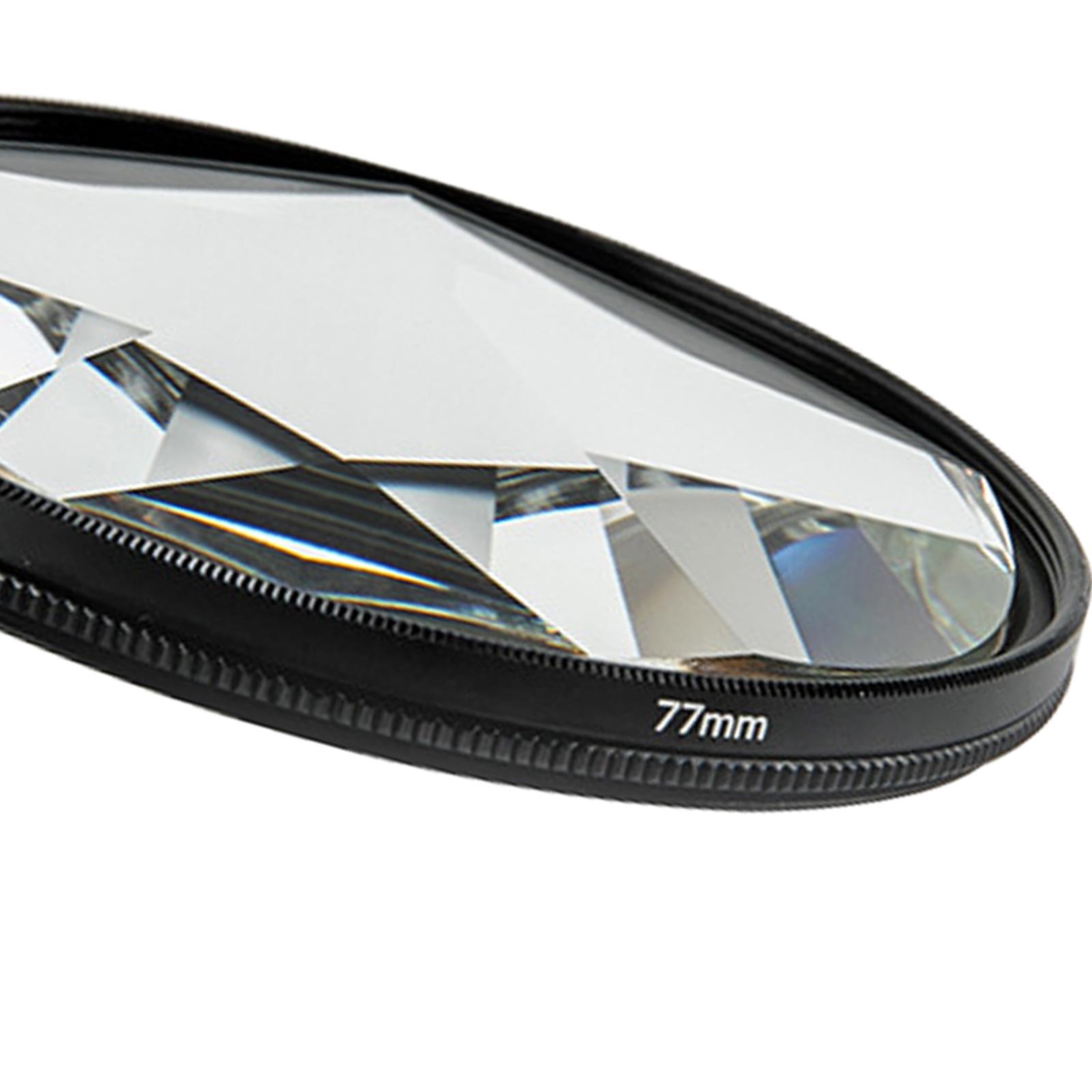 77mm Handheld Round Pentacle Kaleidoscope Glass Prism Camera Glass Filter
