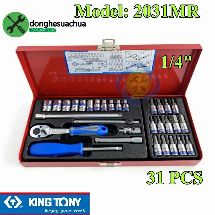 Bộ tuýp 1/4 Kingtony 2031MR 31 chi tiết hệ mét