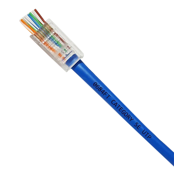 Bộ 100 Đầu Mạng RJ45 Xuyên Thấu Pass Through Và 100 Chụp Mạng Trong Suốt Dùng CAT5, CAT6 - Hàng Chính Hãng