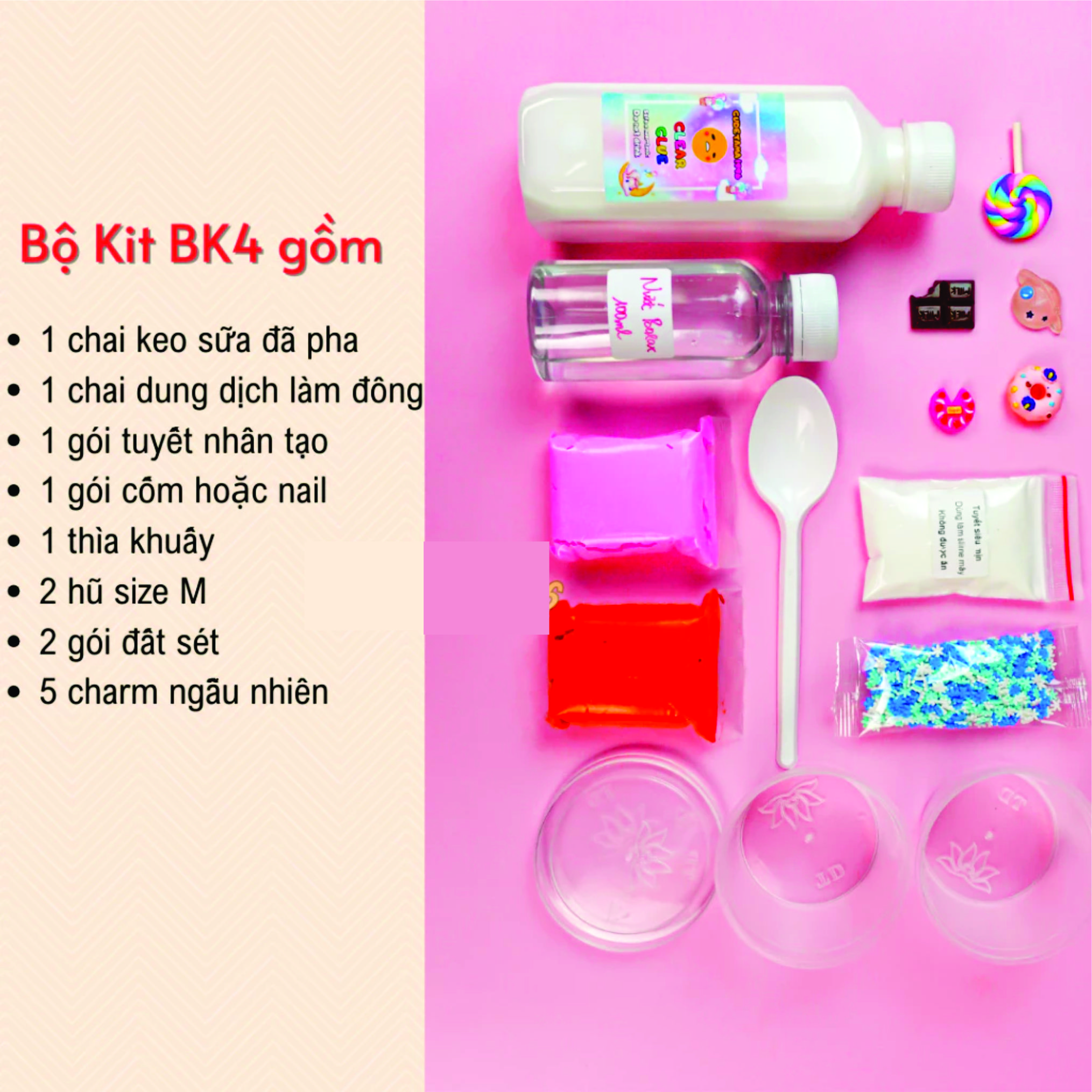 Bộ kit làm slime mây đầy đủ nhất ️FREESHIP️ Bộ kit làm cloud slime hàng Việt Nam cao cấp cho học sinh
