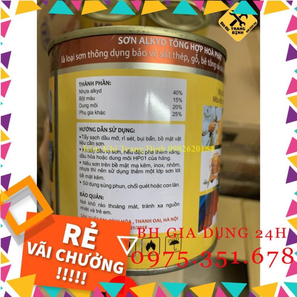 Sơn Alkyd Tổng Hợp Cho Sắt, Kim Loại, Gỗ, Bê Tông Hòa Phát... 800ml-Giadung24h