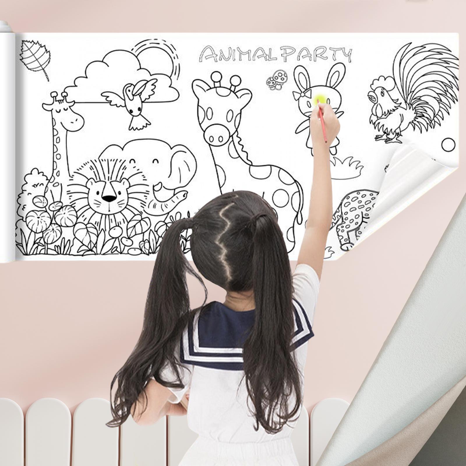 Portable Children Drawing Roll  Poster Student Children