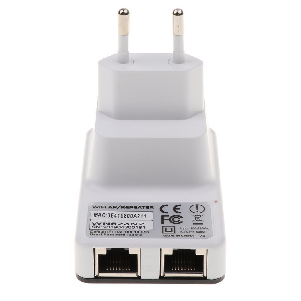 300Mbps Wireless Wifi Repeater Signal Booster Double Ports Extender EU Plug