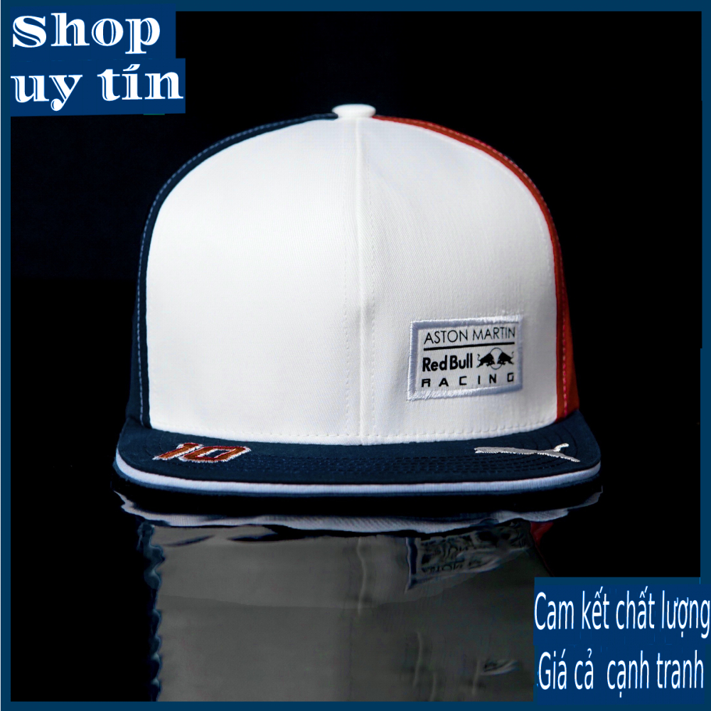 Freeship - MŨ/NÓN KẾT LƯỠI TRAI SNAPBACK PM RACING 10 THÊU BÁO SƯ TỬ BÊN PHỐI MÀU XANH - ĐỎ - TRẮNG THỜI TRANG NAM NỮ CAO CẤP - MÀU XANH ĐEN