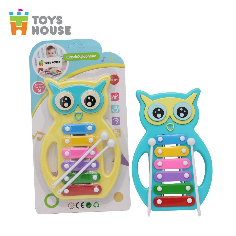 Đồ chơi nhạc cụ- Đàn gõ Xylophone hình cú mèo đáng yêu Toyshouse- Dụng cụ phát triển năng khiếu âm nhạc dành cho bé yêu - tặng đồ chơi xinh xắn