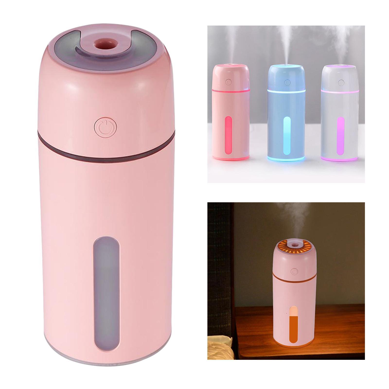 Electric Air Diffuser USB Humidifier LED Night Light Up Home Purifier Pink